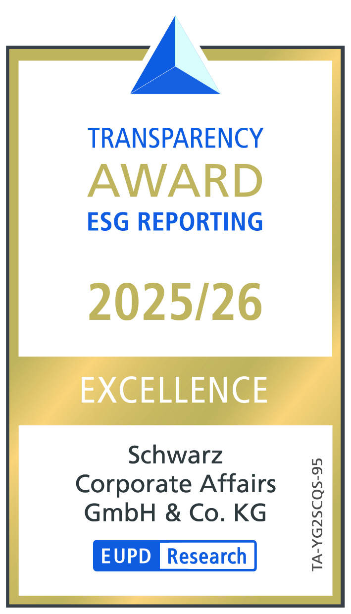 Transparency Award ESG Reporting 2025/26 for Schwarz Corporate Affairs