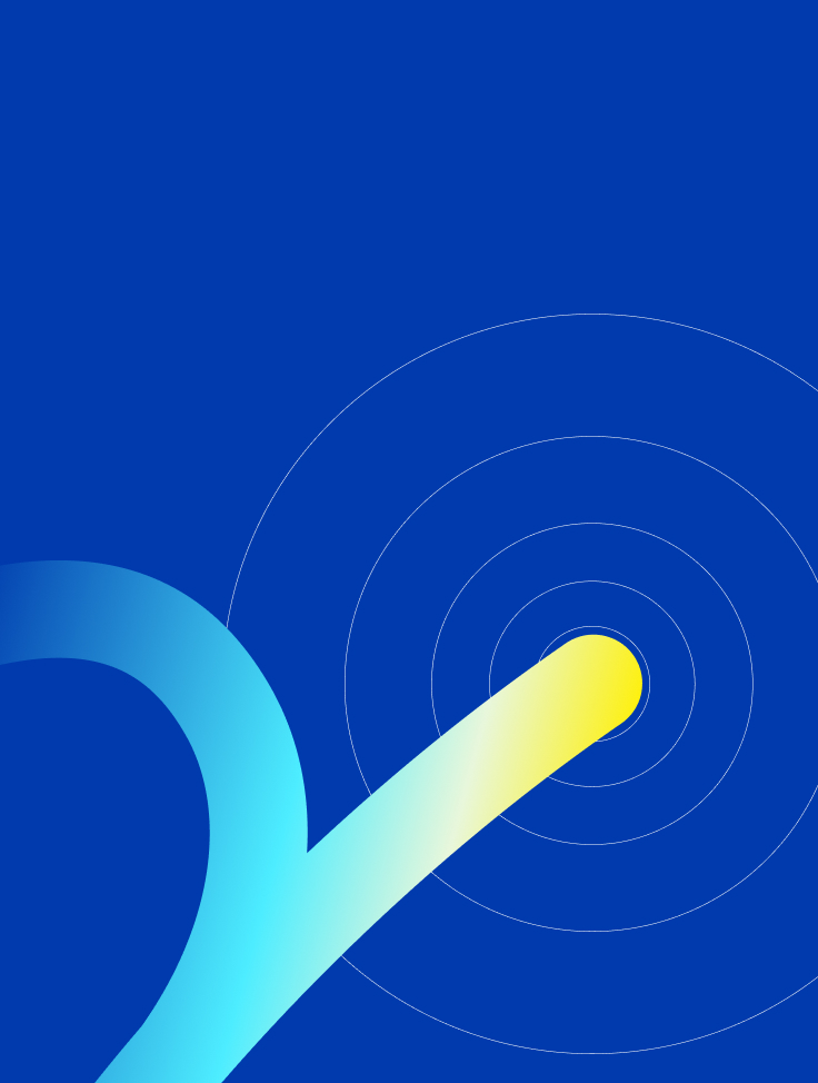 Route on blue background