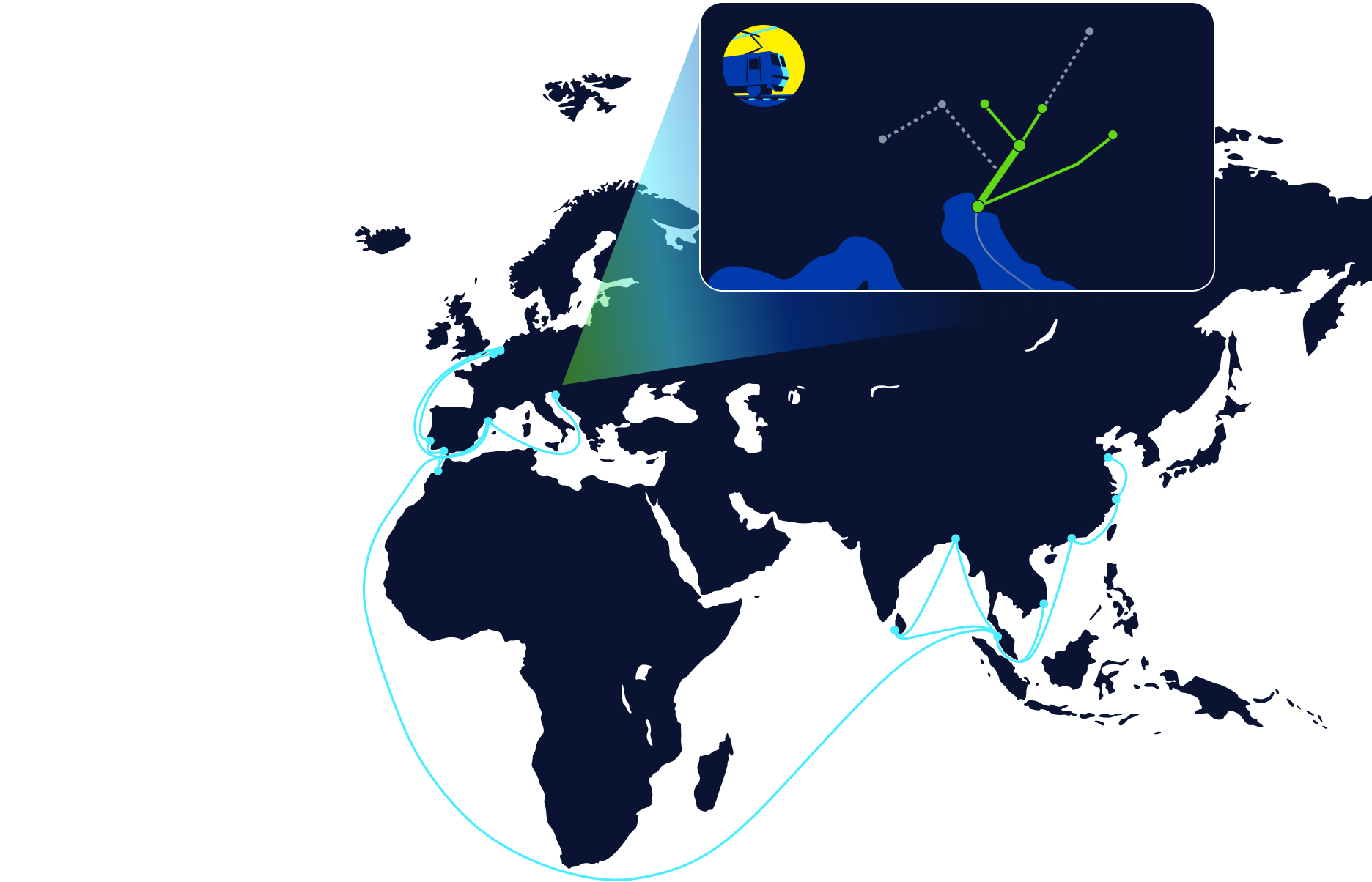Globale Value Chain Routen – TAILWIND Shipping Lines steht für verlässliche Lieferungen von Asien bis Europa.