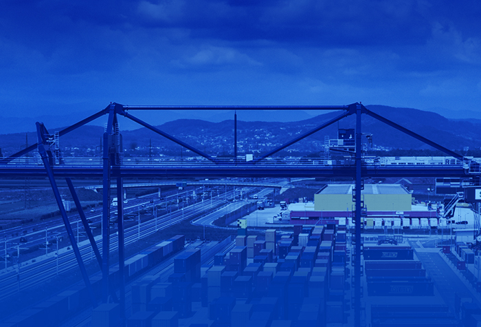 Container terminal with cranes – TAILWIND Shipping Lines manages logistics from Asia to final delivery from a single source.