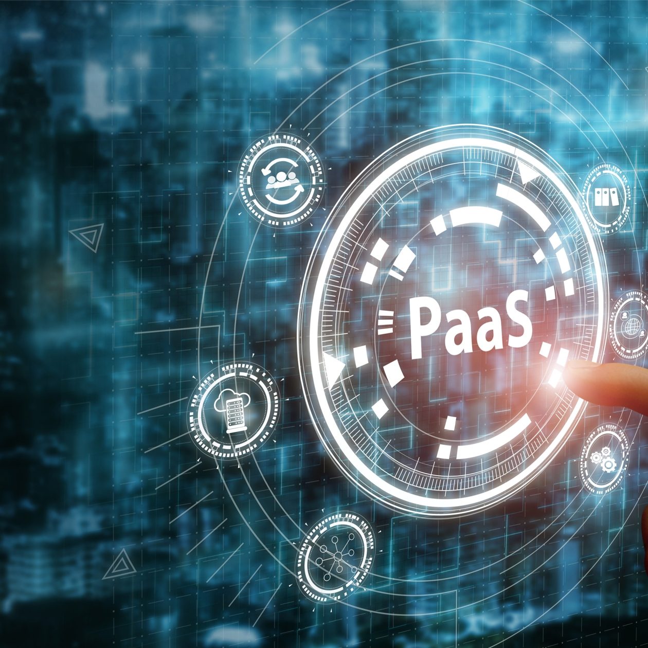 Plattform-as-a-Service (PaaS) Konzept | Digitales Interface für Cloud-Entwicklung und Deployment