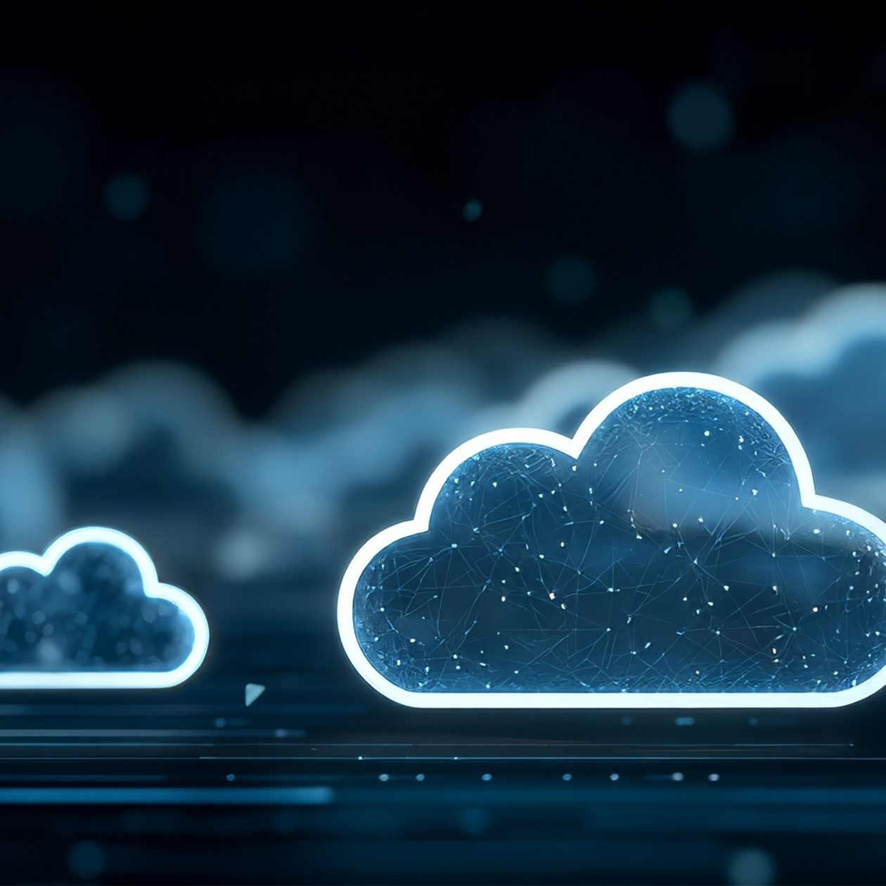 Digitales Cloud Computing Symbol | Vernetzung, Data Cloud und Technologie