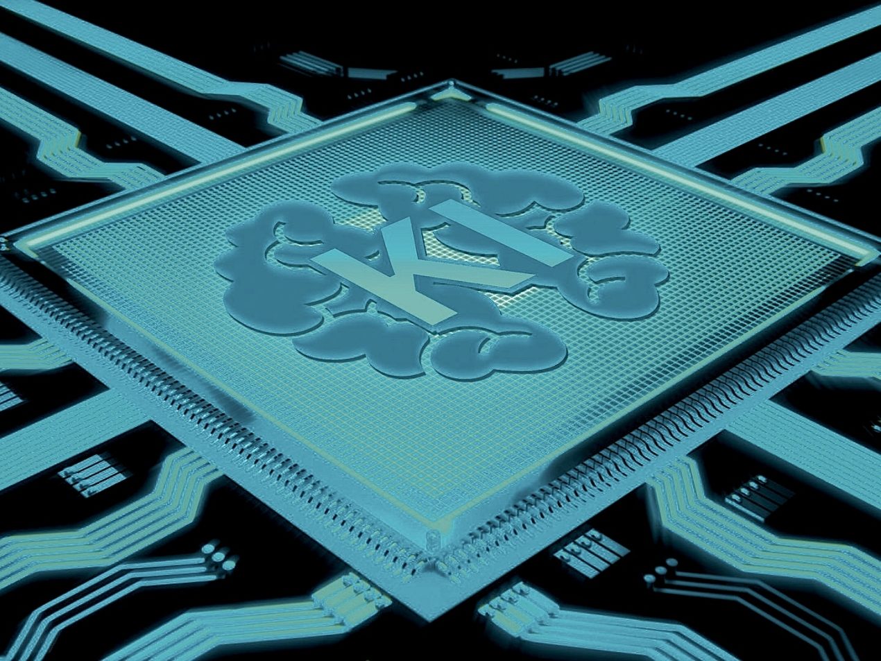 AI chip on conductor tracks