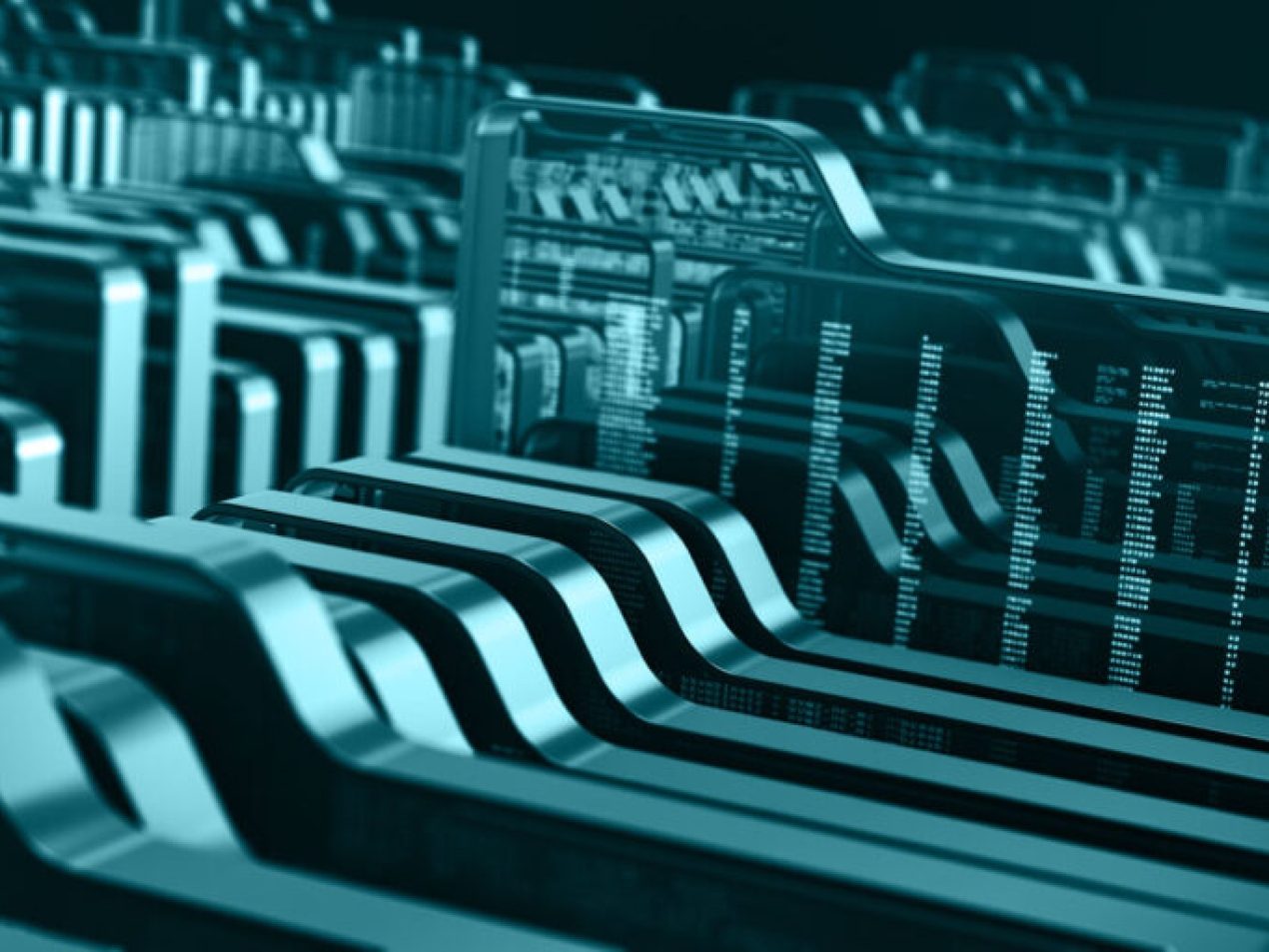 Visualization of structured data records and file containers