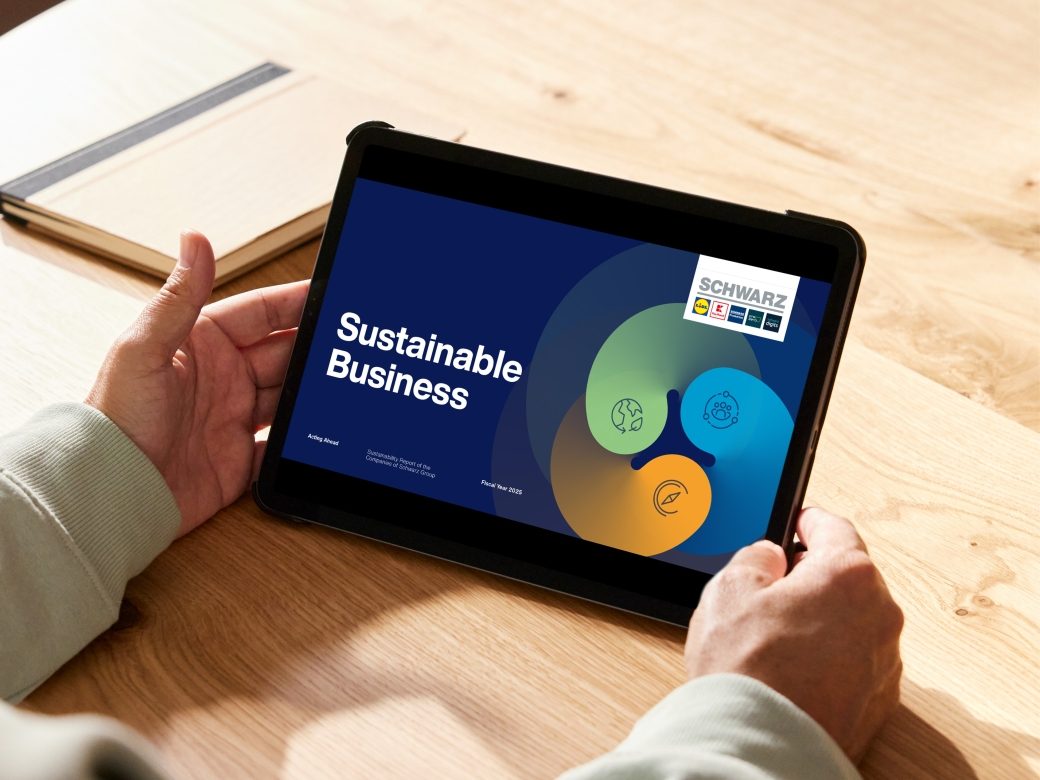 Teaser for Sustainability Report FY 2025 of the companies of Schwarz Group