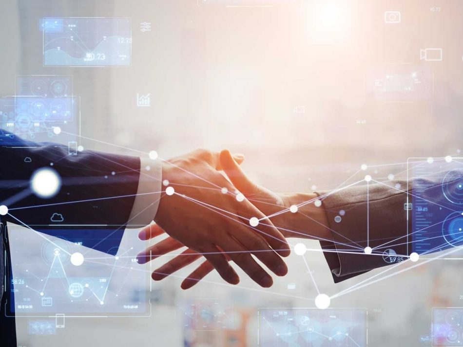 Konzeptbild für strategische digitale Partnerschaften und Kooperation