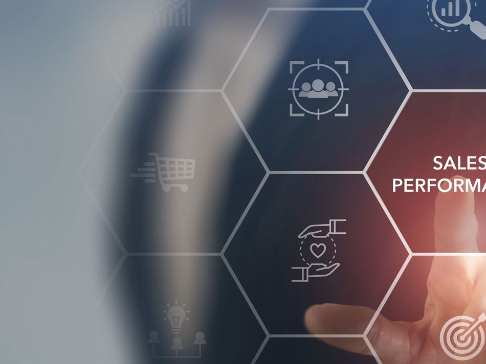 Digital interface representing AI sales bots and automated workflows for optimizing sales performance.
