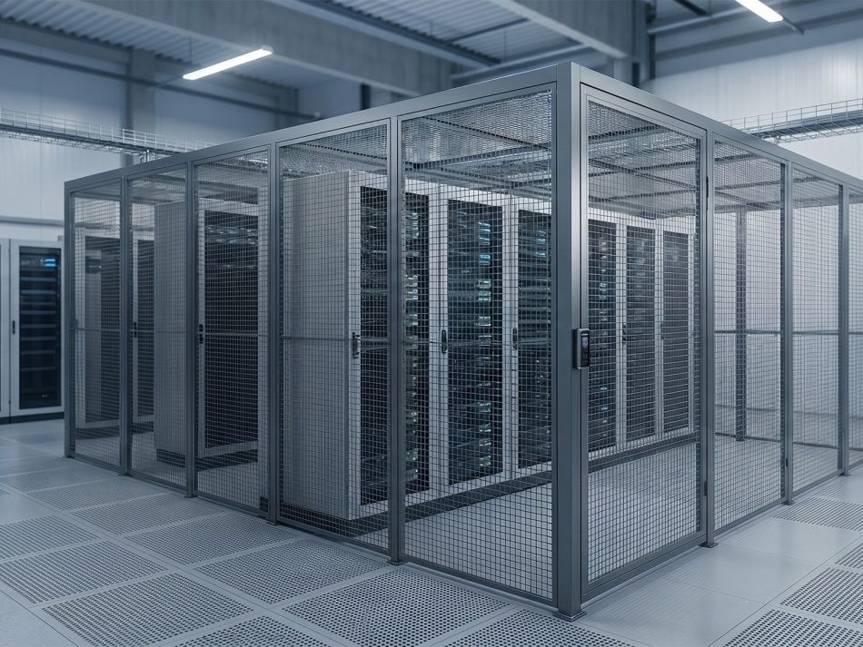Colocation Cage in einem Rechenzentrum