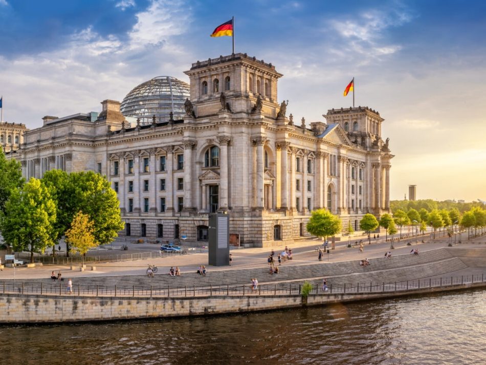 Berlin government-district river view