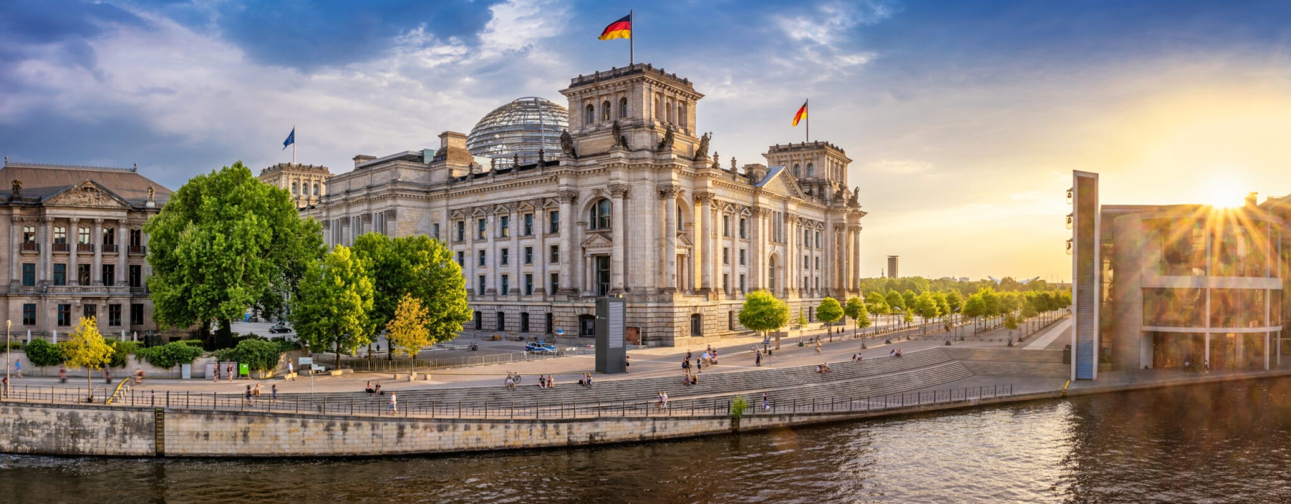 Berlin government-district river view
