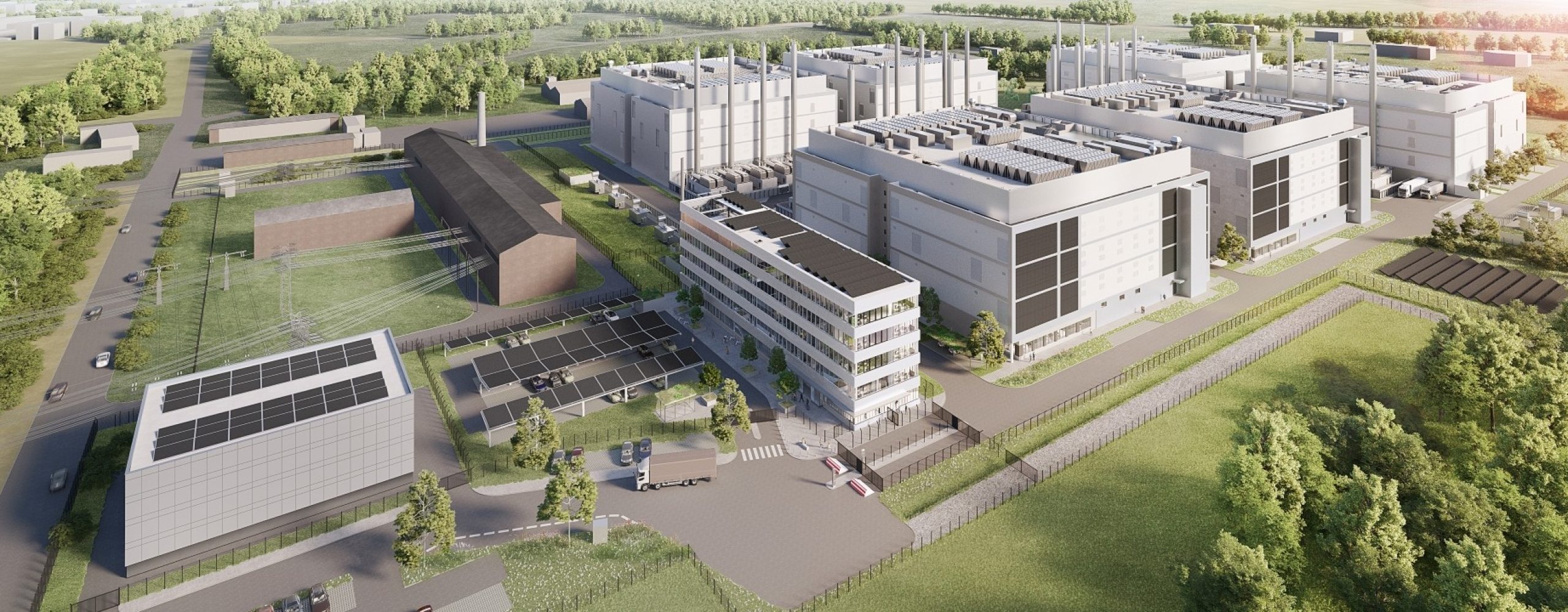 Rendering des Schwarz Digits Rechenzentrums Lübbenau.