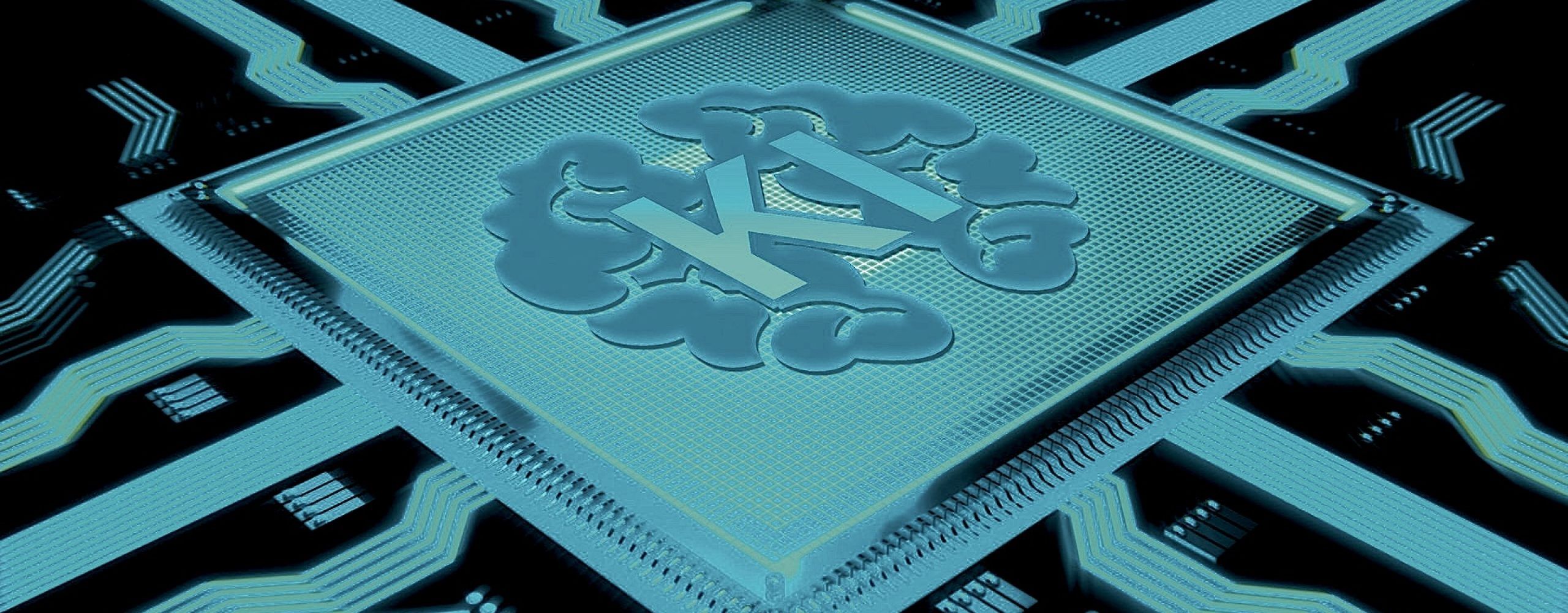 AI chip on conductor tracks