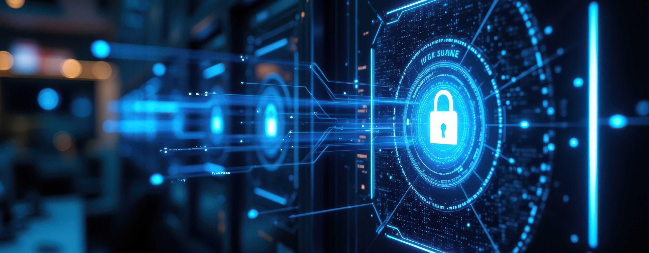 Konzeptbild für Serversicherheit und digitalen Schutz vor Cyberangriffen