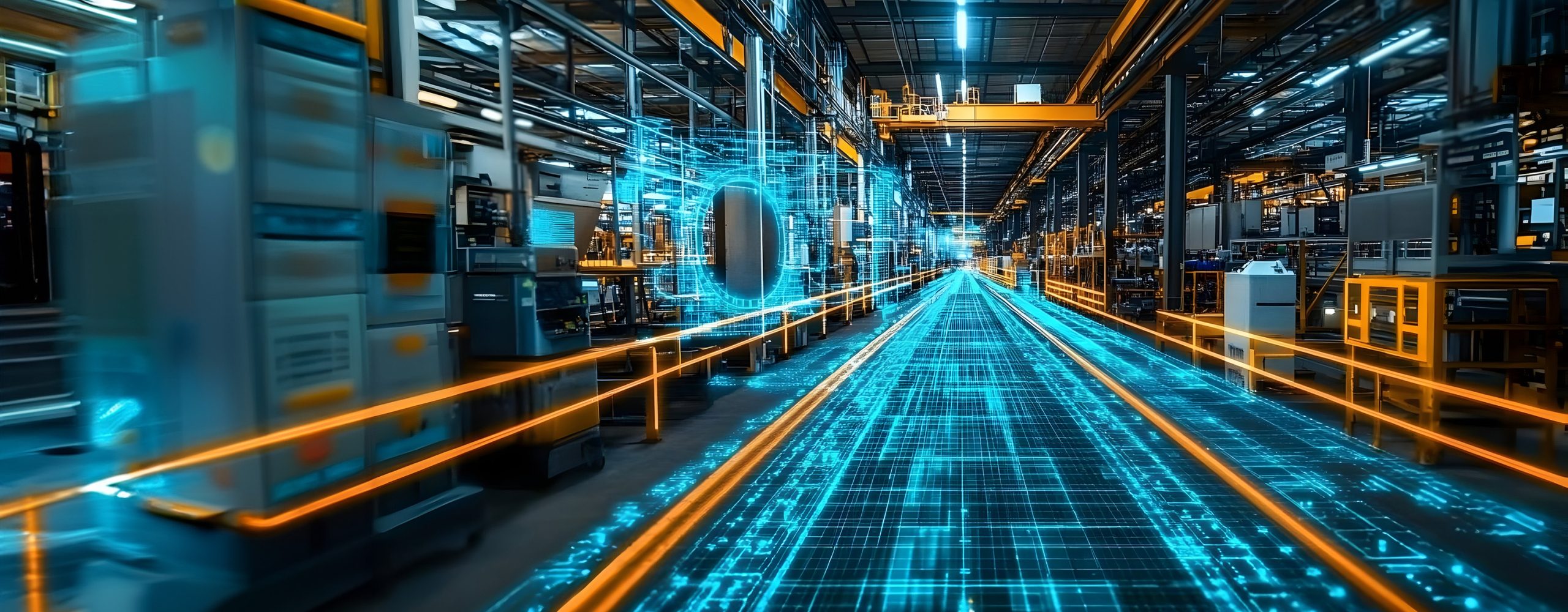 Illustration - Smart Factory Automation Industry 4.0 Digital Transformation