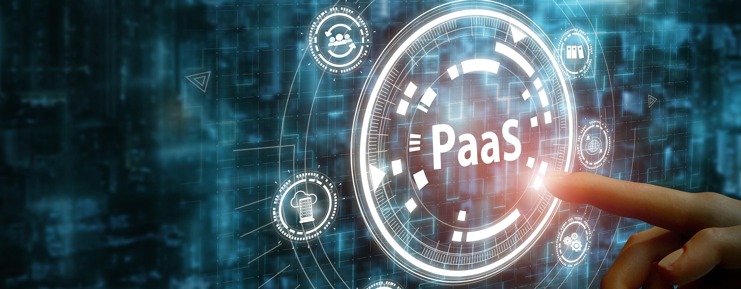 Plattform-as-a-Service (PaaS) Konzept | Digitales Interface für Cloud-Entwicklung und Deployment